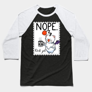 NOPE. (non-explicit) Moogle from Final Fantasy drinking coffee Baseball T-Shirt